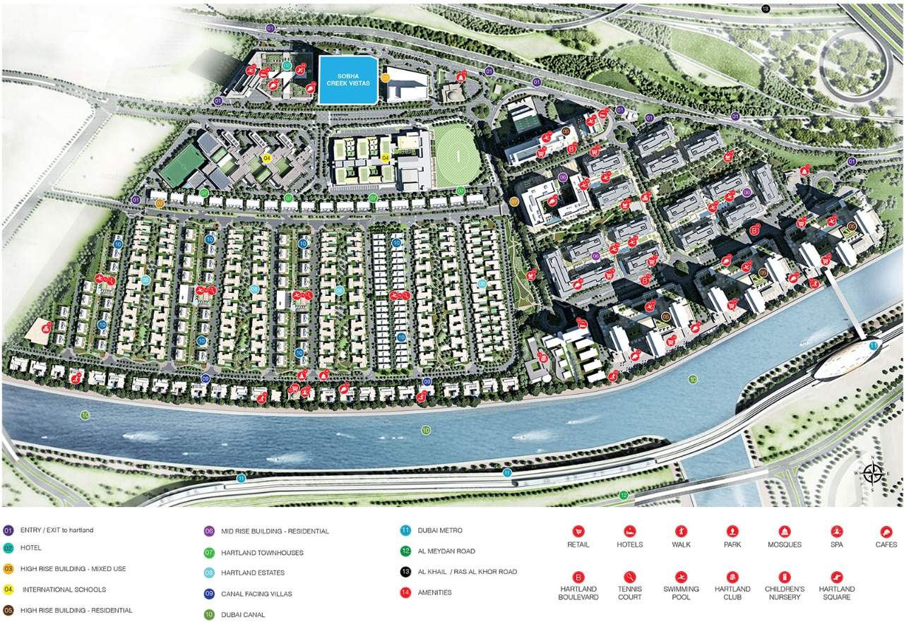 Creek Vistas by Sobha at MBR City - Master Plan